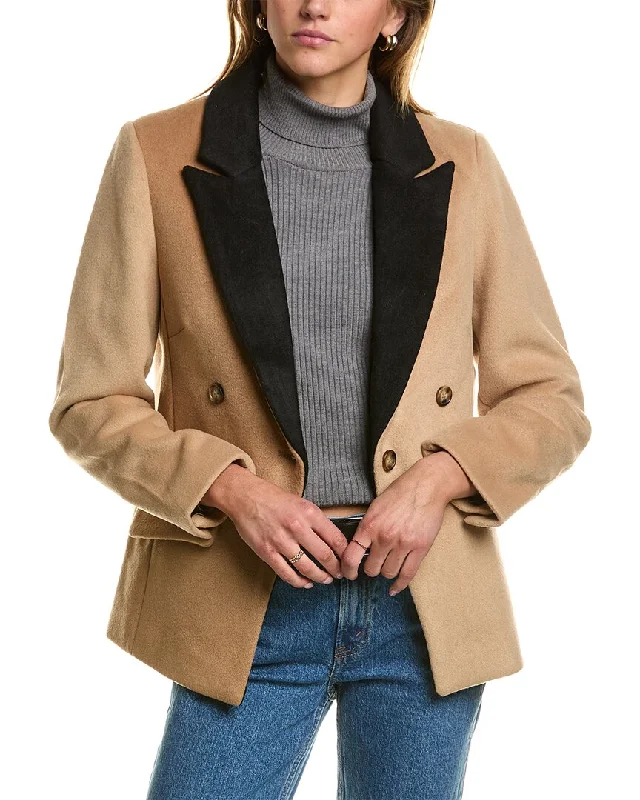 Central Park West Jax Colorblocked Jacket Fitted Jacket Loose Jacket Oversized Jacket