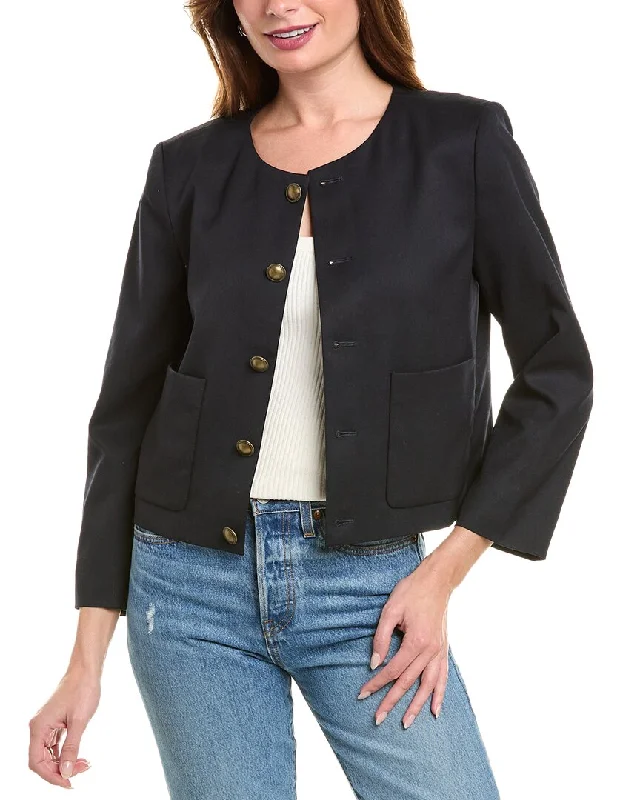 FRAME Denim Wool-Blend Jacket Rayon Jacket Velvet Jacket Corduroy Jacket