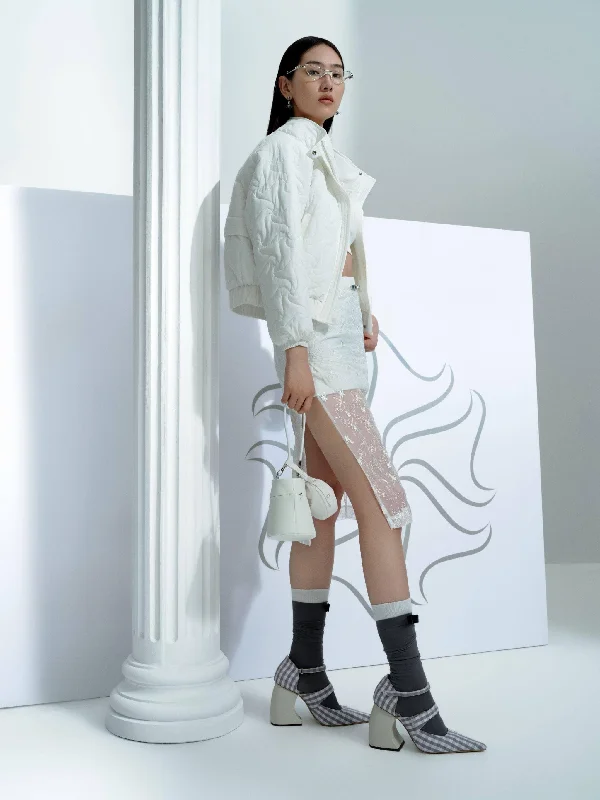 FIMD High Collar Cropped Goose Down Jacket Tailored Jacket Straight Jacket A-Line Jacket FIMD High Collar Cropped Goose Down Jacket Tailored Jacket Straight Jacket A-Line Jacket
