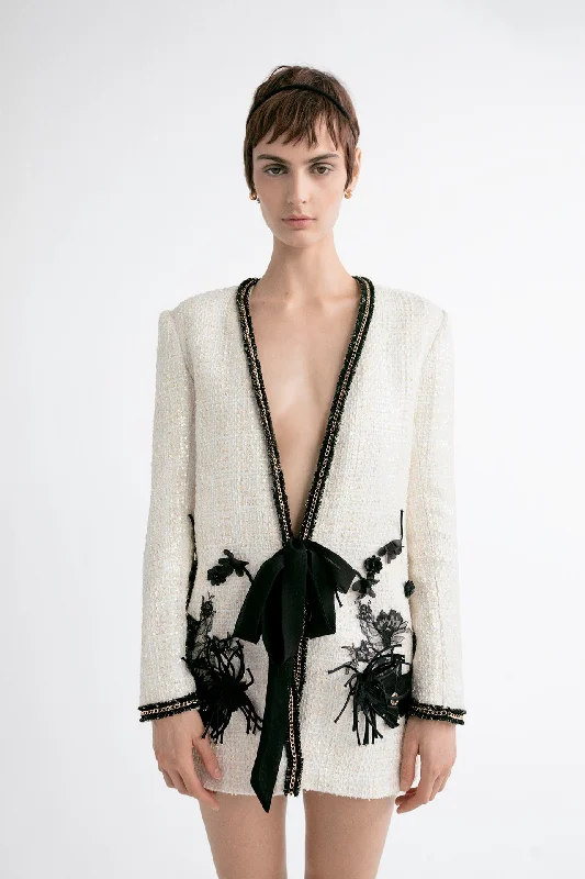 Jacket with lace details Nylon Fabric Polyester Fabric Spandex Fabric