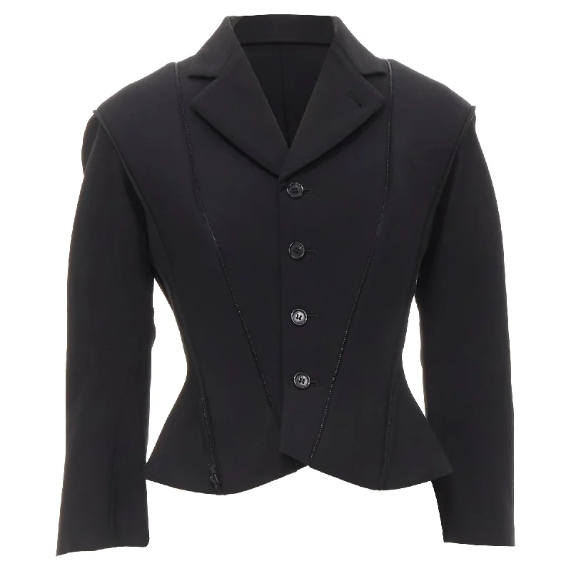 Junya Watanabe neoprene transformable blazer jacket Stand-Up Collar Roll-Neck Collar Turtle Neck Junya Watanabe neoprene transformable blazer jacket Stand-Up Collar Roll-Neck Collar Turtle Neck