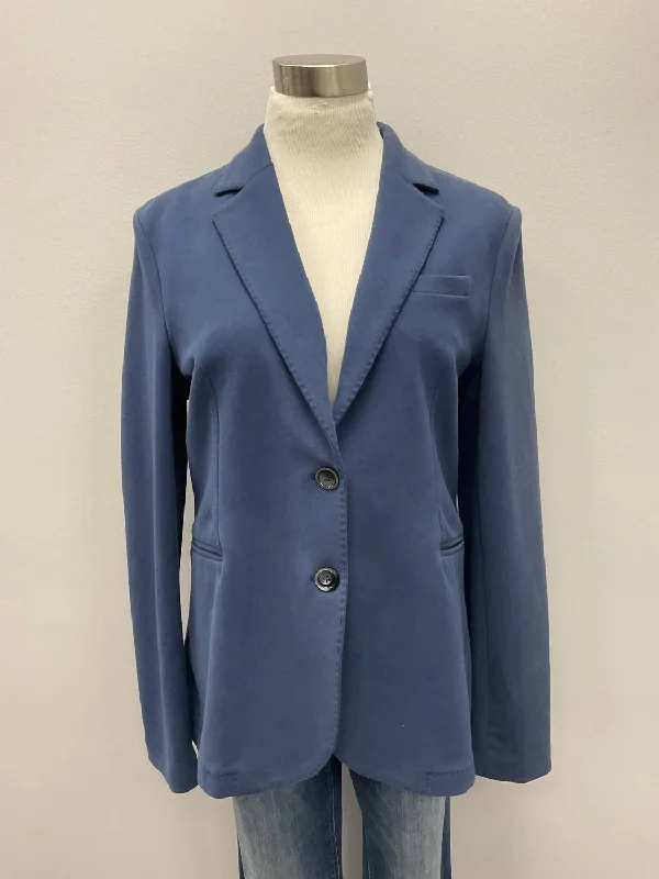Long Cotton Slim Fit Jacket In Blue Jersey Jacket Tulle Jacket Batik Jacket