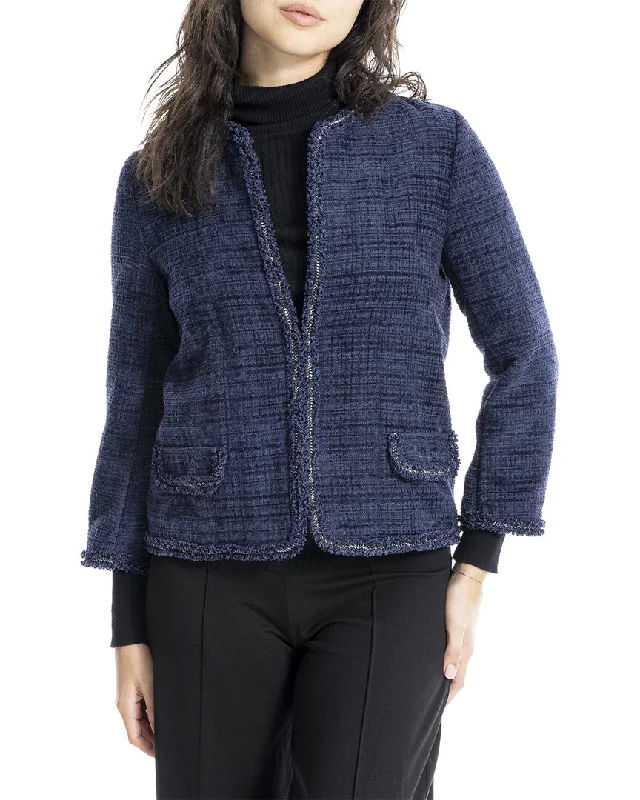 Max Studio Tweed Jacket Faux Fur Jacket Real Fur Jacket Shearling Jacket