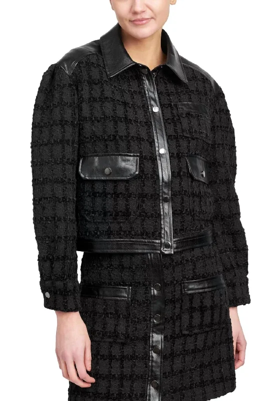Melbrooke Jacket In Black Print Jacket Jacquard Jacket Patchwork Jacket