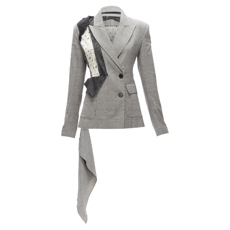 Monse wool cotton deconstructed draped asymmetric blazer jacket Fitted Jacket Loose Jacket Oversized Jacket Monse wool cotton deconstructed draped asymmetric blazer jacket Fitted Jacket Loose Jacket Oversized Jacket