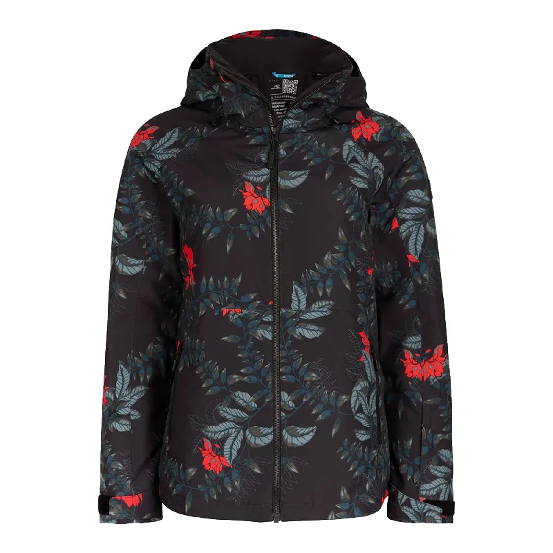 O'Neill Womens Adelite Jacket Snapped Jacket Toggled Jacket Drawstring Jacket