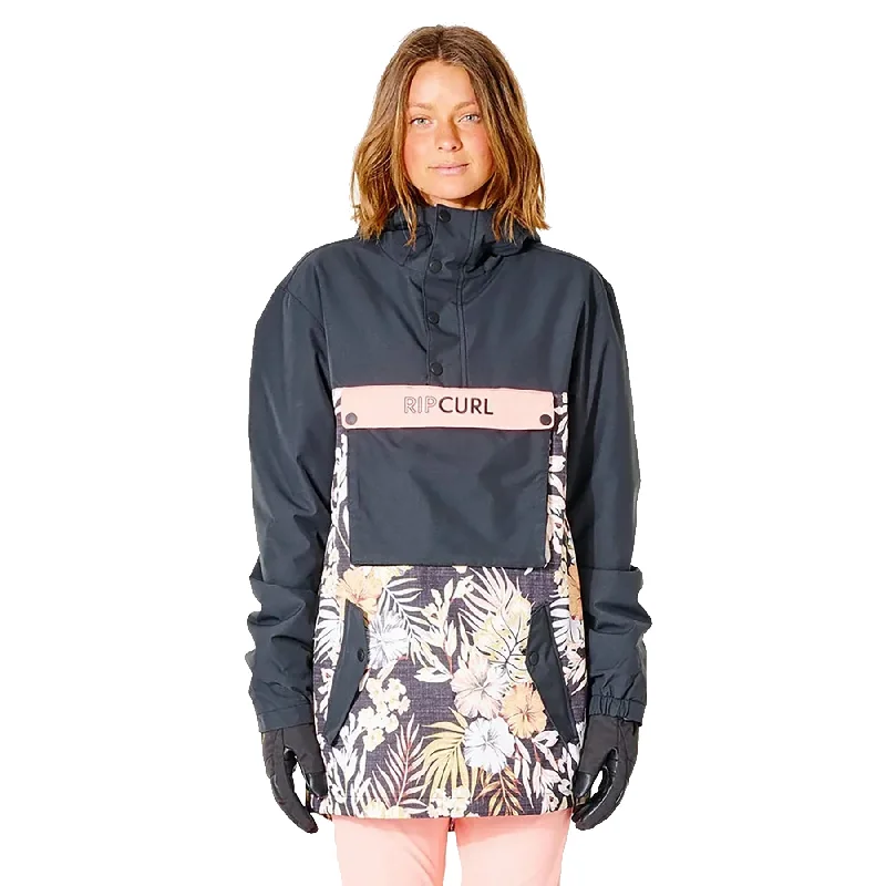 Rip Curl Womens Primative Anorak Jacket 2022 Zippered Front Buttoned Front Snap Front Rip Curl Womens Primative Anorak Jacket 2022 Zippered Front Buttoned Front Snap Front