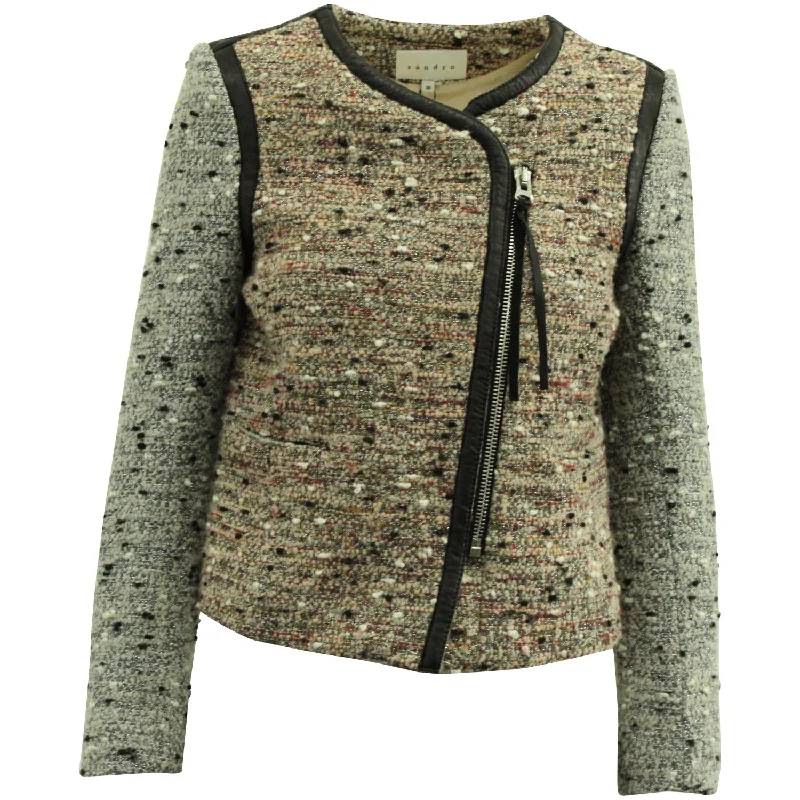 Sandro Paris Tweed Jacket in Multicolor Polyester Nylon Fabric Polyester Fabric Spandex Fabric Sandro Paris Tweed Jacket in Multicolor Polyester Nylon Fabric Polyester Fabric Spandex Fabric