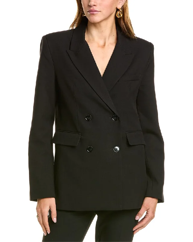 Sophie Rue Greenwich Suit Jacket Stand-Up Collar Roll-Neck Collar Turtle Neck