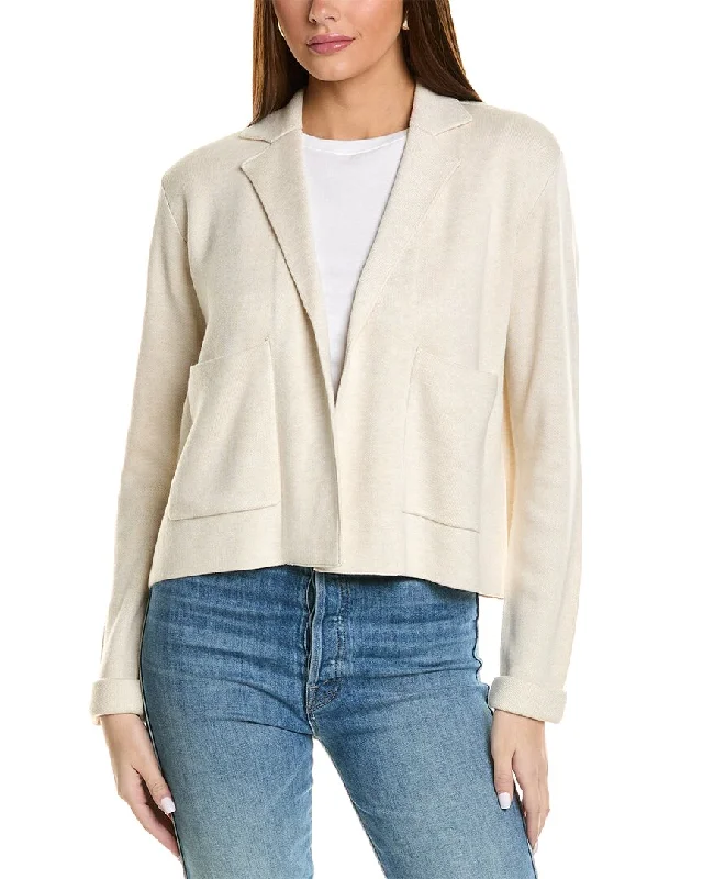 Splendid Estelle Cashmere-Blend Jacket Ribbed Jacket Pleated Jacket Ruffled Jacket