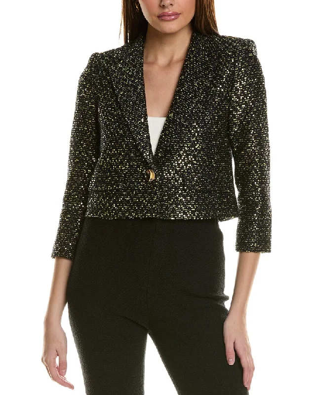 St. John Textured Jacket Print Jacket Jacquard Jacket Embroidered Jacket