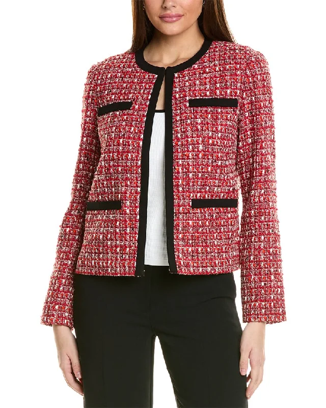 St. John Tweed Jacket Fitted Jacket Loose Jacket Oversized Jacket