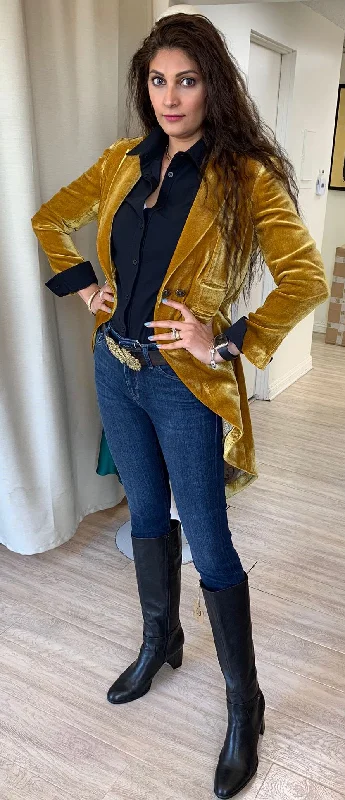 T.ba Levita Monet Velvet Silk Jacket Rayon Jacket Velvet Jacket Corduroy Jacket