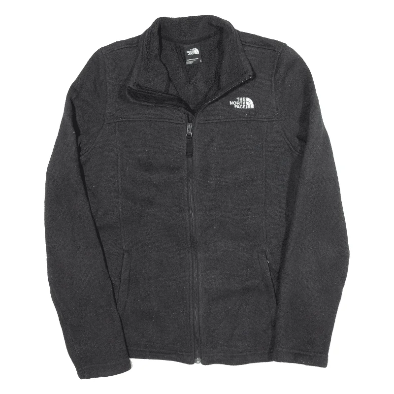 THE NORTH FACE Fleece Jacket Black Womens M Knit Fabric Woven Fabric Fleece Fabric