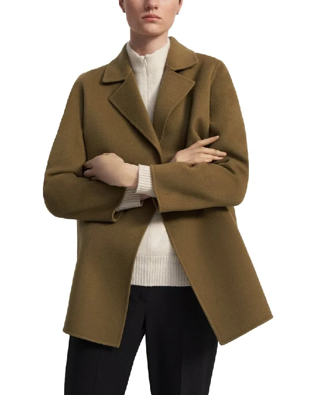 Theory Clairene Wool & Cashmere-Blend Jacket Denim Fabric Leather Fabric Suede Fabric Theory Clairene Wool & Cashmere-Blend Jacket Denim Fabric Leather Fabric Suede Fabric