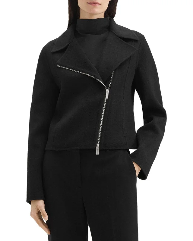 Theory Fem Wool & Cashmere-Blend Moto Jacket One-Shoulder Jacket Off-the-Shoulder Jacket Asymmetrical Jacket Theory Fem Wool & Cashmere-Blend Moto Jacket One-Shoulder Jacket Off-the-Shoulder Jacket Asymmetrical Jacket