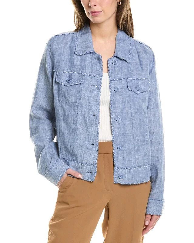 Tommy Bahama Linen Jacket Snapped Jacket Toggled Jacket Drawstring Jacket