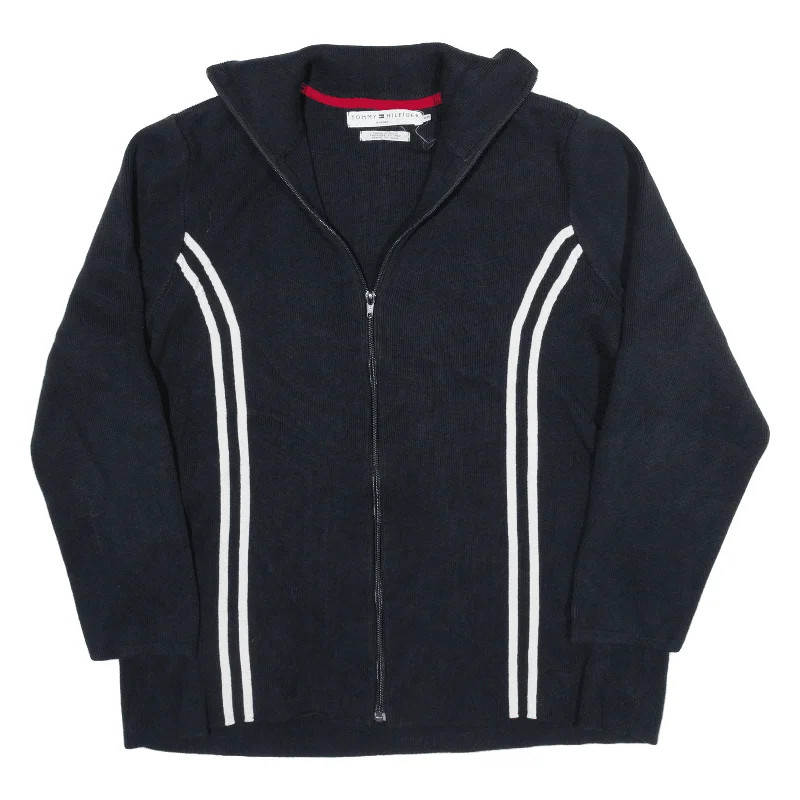 TOMMY HILFIGER Track Knit Jacket Black Womens 2XL Corduroy Jacket Velvet Jacket Brocade Jacket