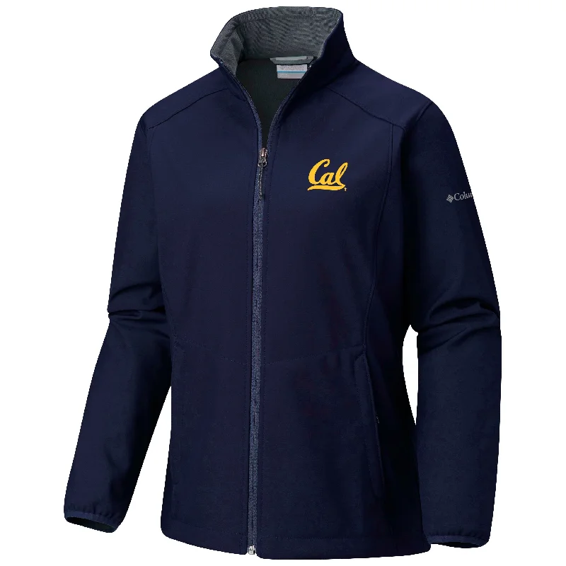 U.C. Berkeley Cal embroidered Columbia women's Ridge II soft Shell Jacket-Navy Knit Jacket Woven Jacket Fleece Jacket U.C. Berkeley Cal embroidered Columbia women's Ridge II soft Shell Jacket-Navy Knit Jacket Woven Jacket Fleece Jacket