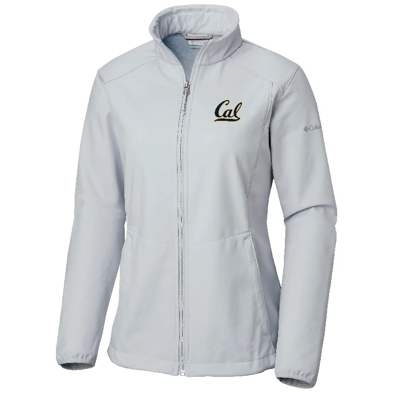 U.C. Berkeley Cal embroidered Columbia women's Ridge II softshell Jacket-White Faux Fur Jacket Real Fur Jacket Shearling Jacket U.C. Berkeley Cal embroidered Columbia women's Ridge II softshell Jacket-White Faux Fur Jacket Real Fur Jacket Shearling Jacket