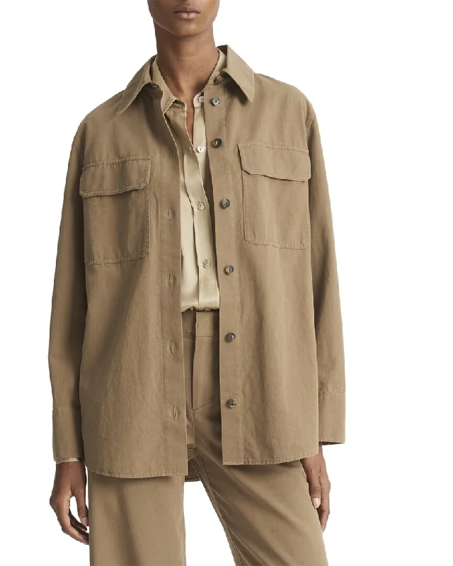 Vince Shirt Jacket Trench Coat Raincoat Waterproof Jacket