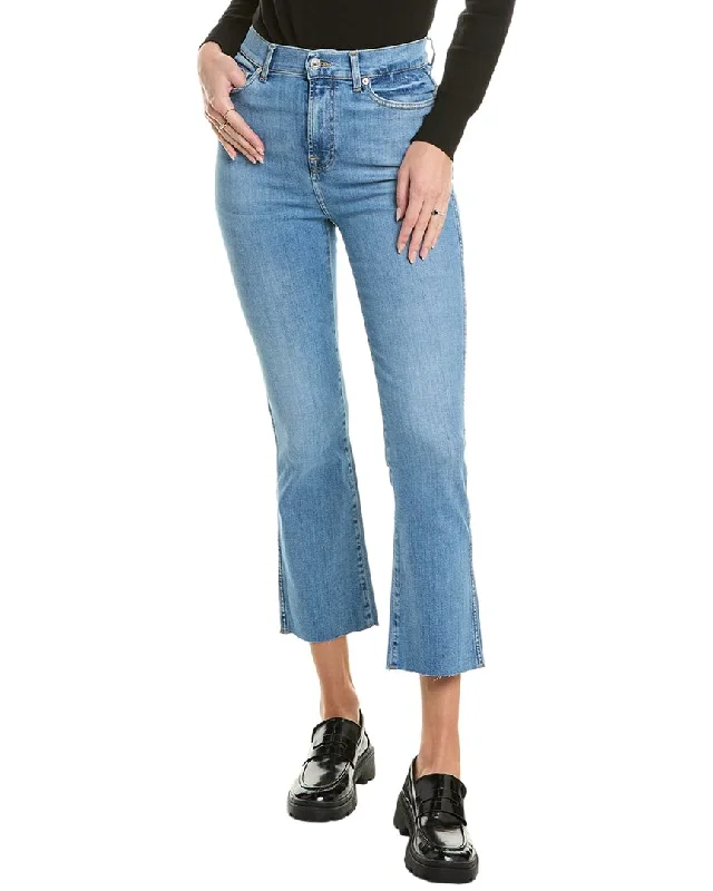 7 For All Mankind High-Waist Within Slim Kick Jean Chic Double Waistband Jeans
