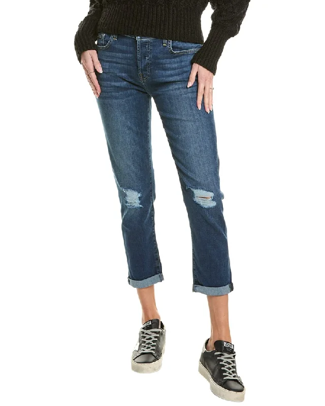 7 For All Mankind Josefina Feminine Boyfriend Jean Casual Straight-Leg Jeans
