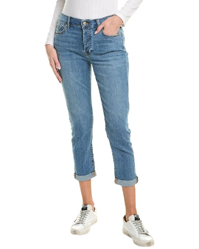 7 For All Mankind Josefina Straight Leg Jean Stylish Paperbag Waist Denim