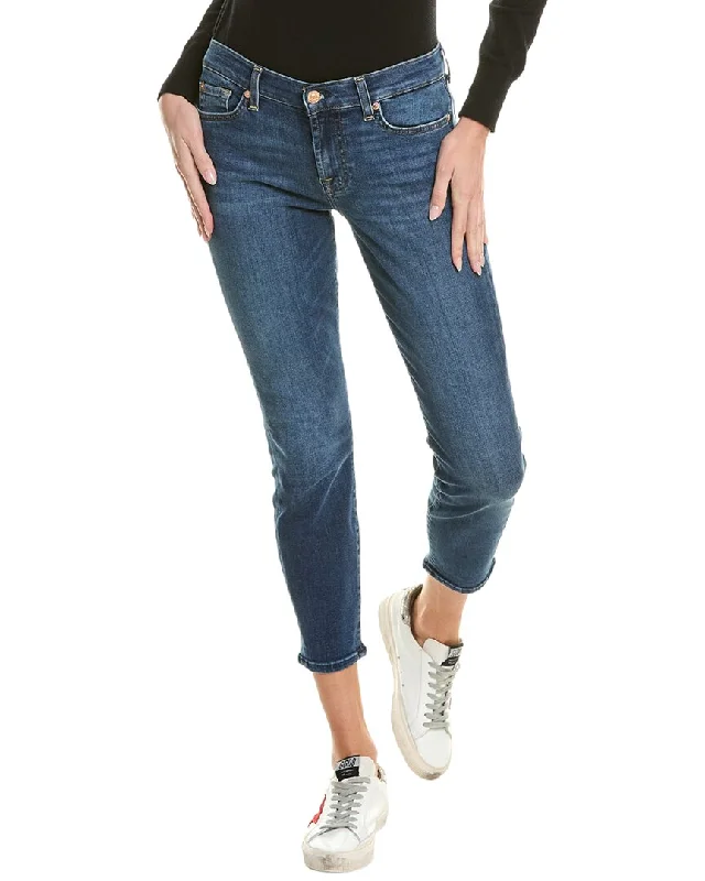 7 For All Mankind The Ankle Gwenevere Ankle Skinny Jean Fashionable Raw Edge Jeans