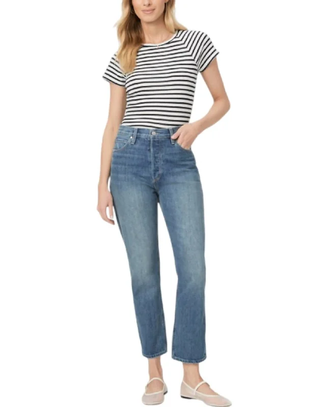 Billy Crop Straight Jeans In Light Vintage-Inspired Wash Casual Distressed Skinny Jeans Billy Crop Straight Jeans In Light Vintage-Inspired Wash Casual Distressed Skinny Jeans