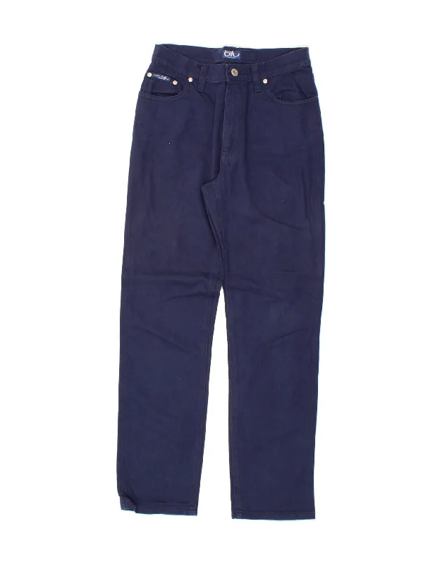 BYBLOS Womens Straight Jeans W28 L28 Navy Blue Cotton Fashionable Cropped Denim Jeans BYBLOS Womens Straight Jeans W28 L28 Navy Blue Cotton Fashionable Cropped Denim Jeans