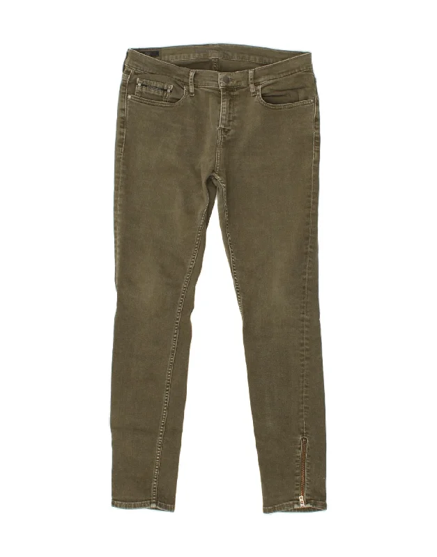 CALVIN KLEIN Womens Mid Rise Skinny Jeans W31 L34 Khaki Cotton Fashionable Jeggings Style Jeans CALVIN KLEIN Womens Mid Rise Skinny Jeans W31 L34 Khaki Cotton Fashionable Jeggings Style Jeans