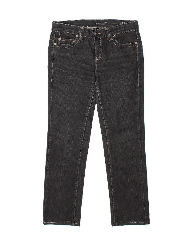 CALVIN KLEIN Womens Skinny Jeans US 4 Small W29 L28 Navy Blue Cotton Stylish Paperbag Waist Denim CALVIN KLEIN Womens Skinny Jeans US 4 Small W29 L28 Navy Blue Cotton Stylish Paperbag Waist Denim