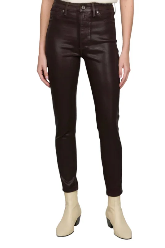 Coated Ankle Skinny Jeans In Chocolate Chic Vintage-Inspired Denim Jeans