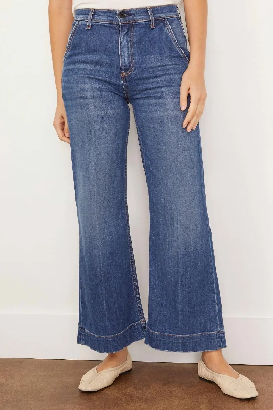 Cropped Trouser Boot Jean In Gunnison Casual Wide-Legged Denim Jeans