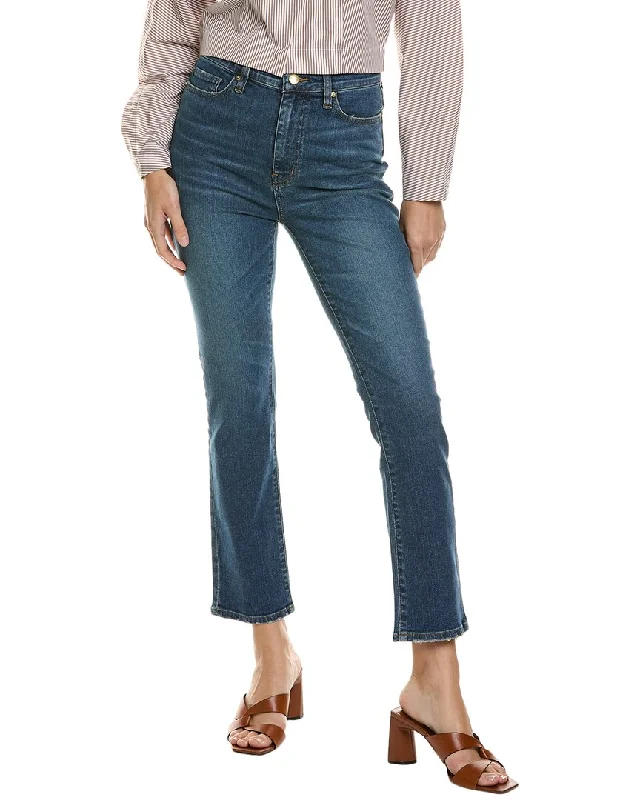 FRAME Denim Le High Kinmount Grind Straight Jean Elegant High-Waisted Flared Jeans