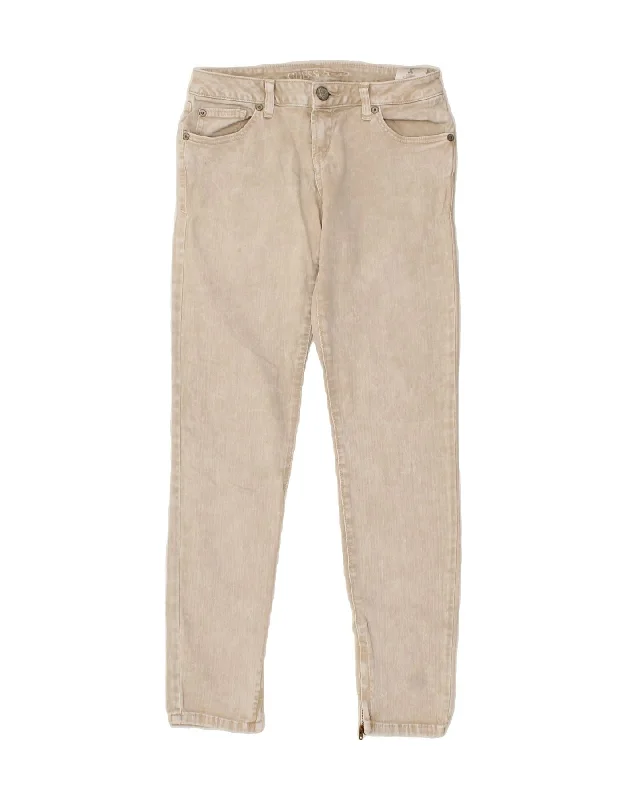 GUESS Womens Skinny Jeans W27 L29 Beige Cotton Comfortable Stretch Fit Jeans