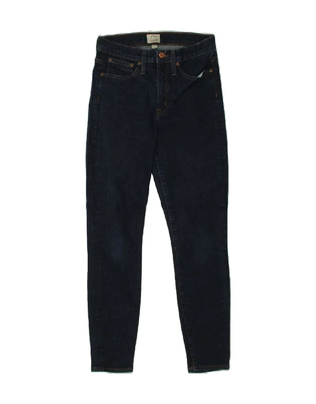 J. CREW Womens High Rise Skinny Jeans W27 L27 Navy Blue Cotton Comfortable Flare Leg Jeans J. CREW Womens High Rise Skinny Jeans W27 L27 Navy Blue Cotton Comfortable Flare Leg Jeans