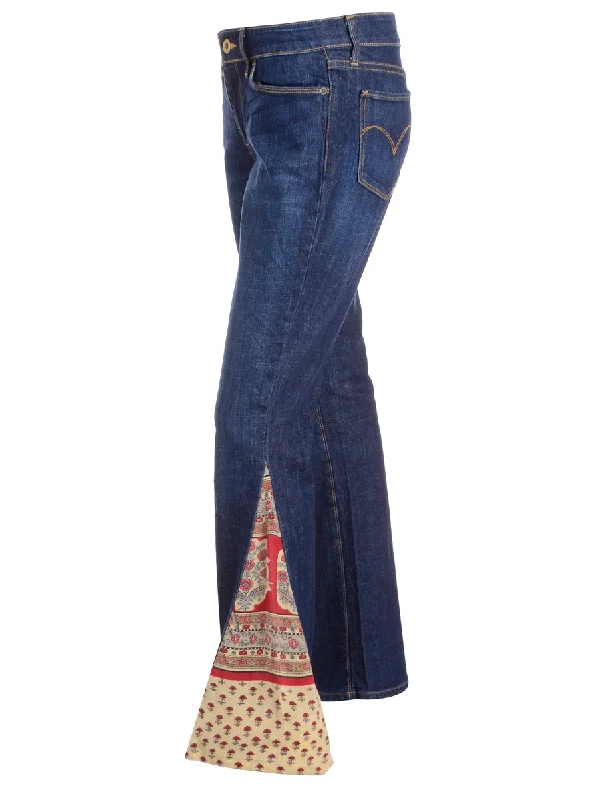 Label Indigo Boho Flare Jeans Stylish Plus Size Denim Jeans