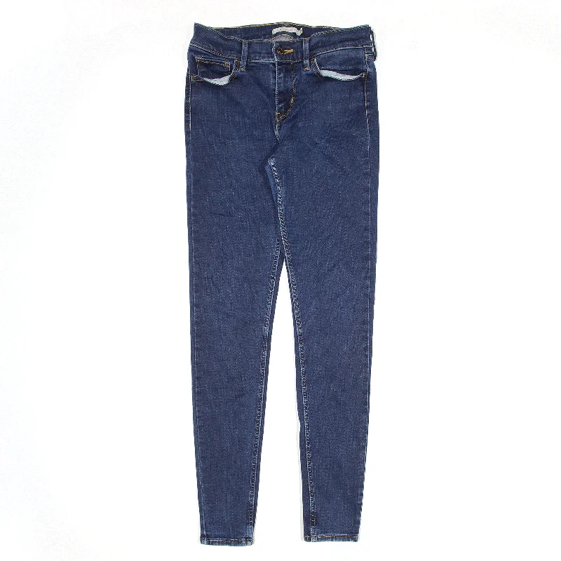 LEVI'S 710 Jeans Blue Denim Slim Skinny Womens W24 L30 Casual Distressed Skinny Jeans