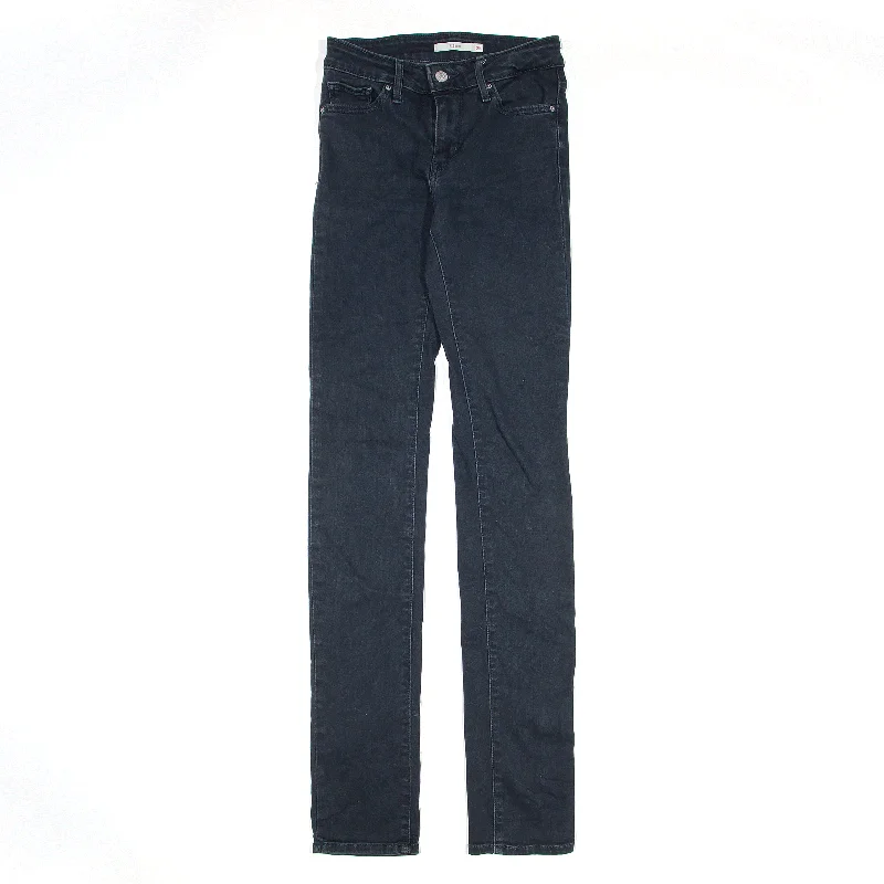 LEVI'S 712 Jeans Blue Denim Slim Straight Womens W25 L34 Trendy Classic Fit Jeans