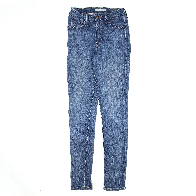 LEVI'S 721 High Rise Jeans Blue Denim Slim Skinny Womens W23 L29 Fashionable Button-Front Jeans LEVI'S 721 High Rise Jeans Blue Denim Slim Skinny Womens W23 L29 Fashionable Button-Front Jeans