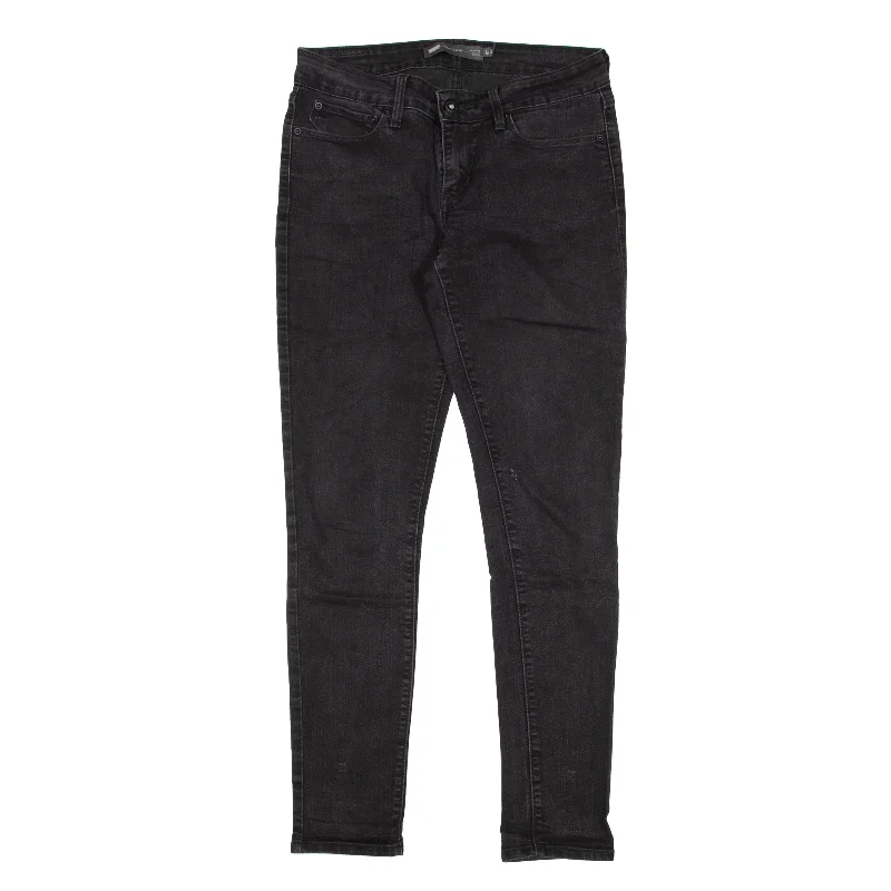 LEVI'S Mid Rise Jeans Black Denim Slim Skinny Womens W27 L32 Fashionable Jeggings Style Jeans LEVI'S Mid Rise Jeans Black Denim Slim Skinny Womens W27 L32 Fashionable Jeggings Style Jeans