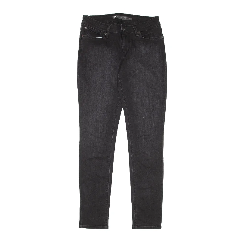 LEVI'S Mid Rise Jeans Grey Denim Slim Skinny Stone Wash Womens W28 L29 Comfortable Dark Wash Jeans LEVI'S Mid Rise Jeans Grey Denim Slim Skinny Stone Wash Womens W28 L29 Comfortable Dark Wash Jeans