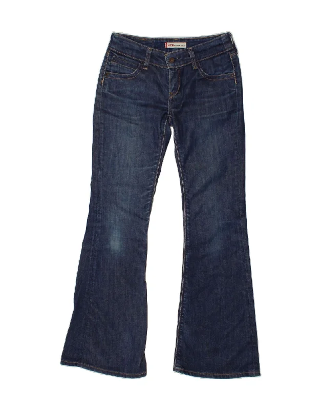 LEVI'S Womens 479 Booty Flared Jeans W28 L31 Navy Blue Cotton Comfortable Stretch Fit Jeans LEVI'S Womens 479 Booty Flared Jeans W28 L31 Navy Blue Cotton Comfortable Stretch Fit Jeans