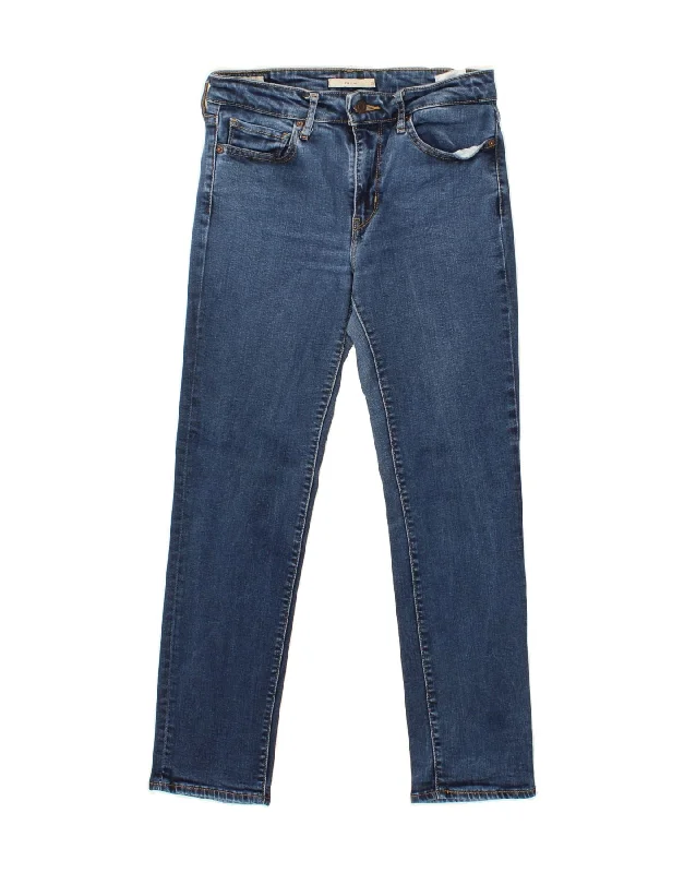 LEVI'S Womens 712 Slim Jeans W28 L28 Blue Comfortable Dark Wash Jeans