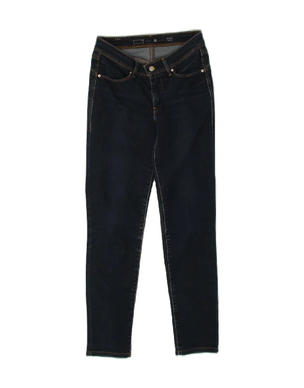LEVI'S Womens Mid Rise Skinny Jeans W26 L28  Navy Blue Cotton Stylish Slim Fit Denim