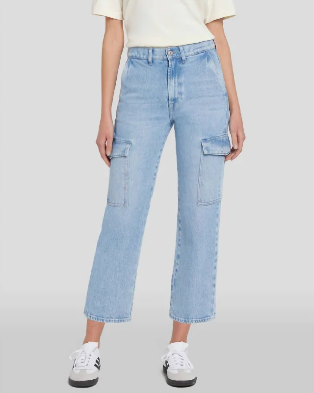 Logan Cargo Jeans In Airwave Classic Button Fly Jeans