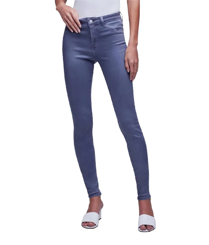 Marguerite Coated Skinny Jean In Gris Coated Cozy Relaxed Fit Denim Jeans