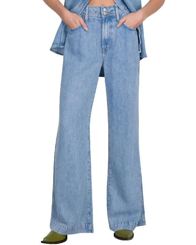 Modern Dojo Tailorless Jean In Volcan Blue Fashionable Mom Jeans